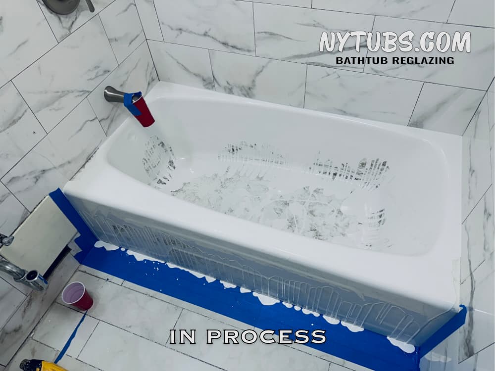 Bathtub Repair With Liquid Acrylic in Bayonne